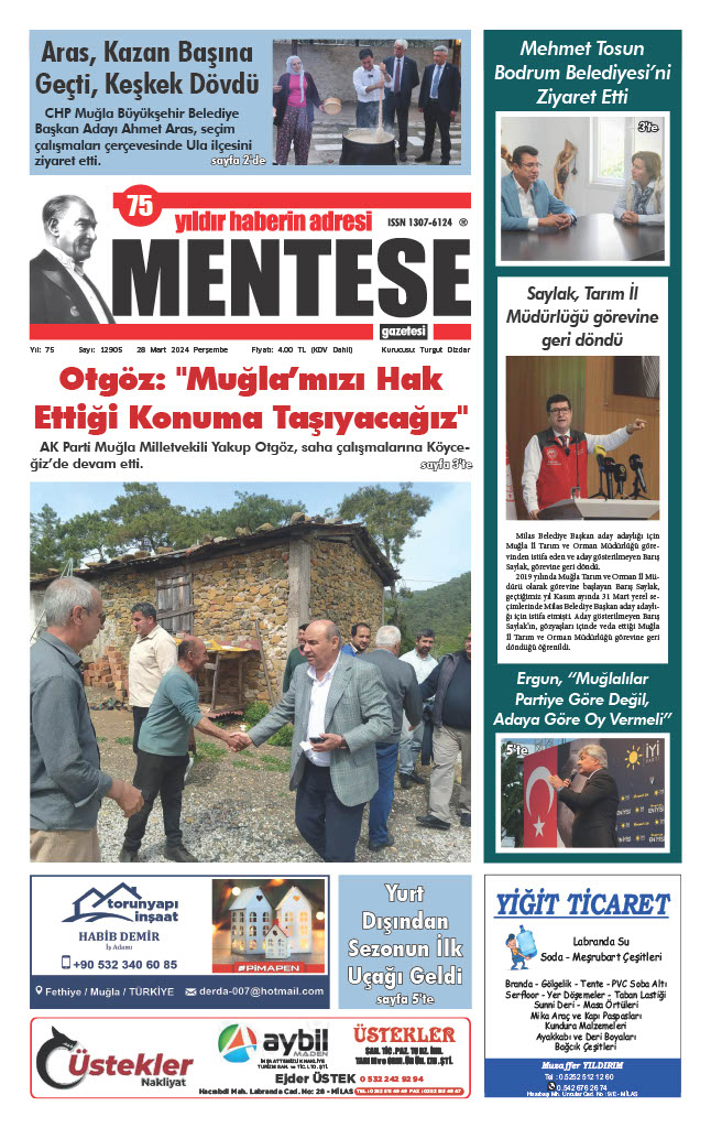 Menteşe Gazetesi 12905.Sayı