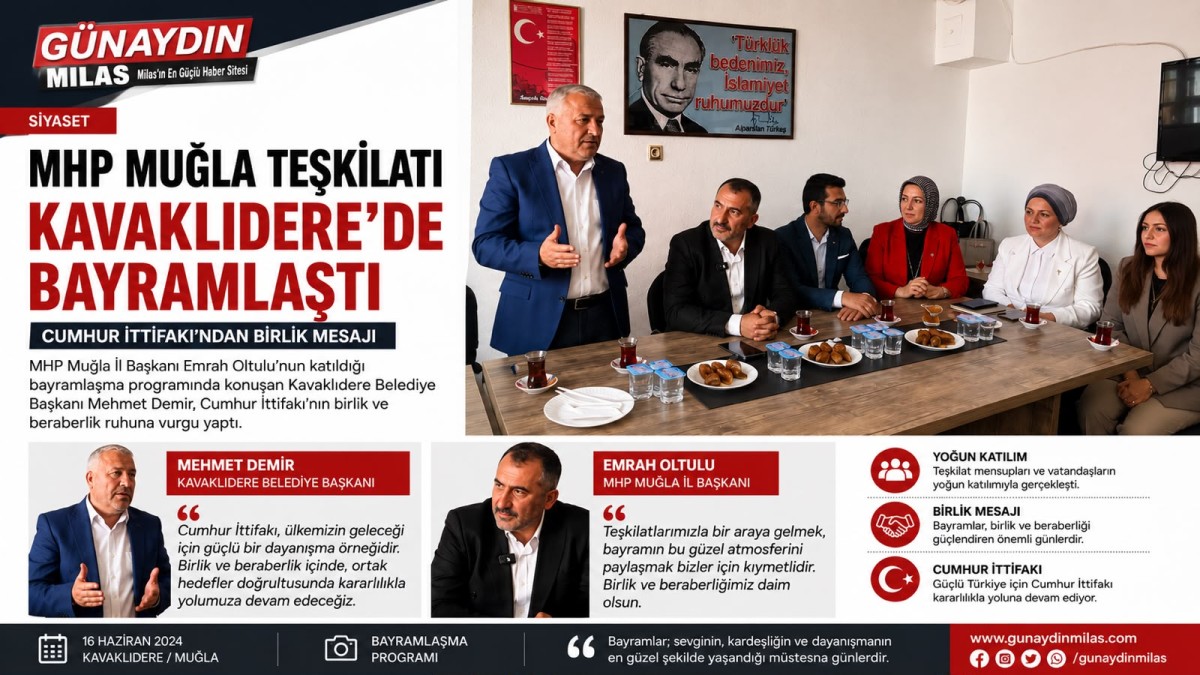  MHP Muğla Teşkilatı Kavaklıdere’de Bayramlaştı: Cumhur İttifakı Vurgusu