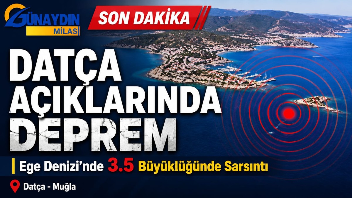 Datça Açıklarında 3,5 Büyüklüğünde Deprem
