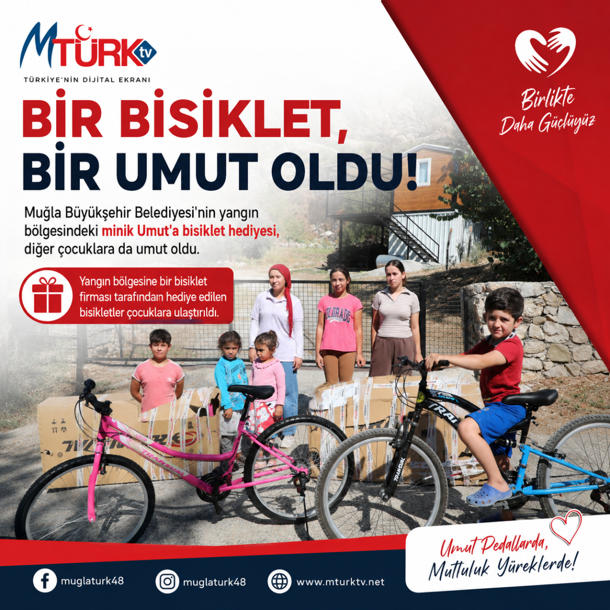 Umut’un Bisikleti Diğer Çocuklara da Umut Oldu