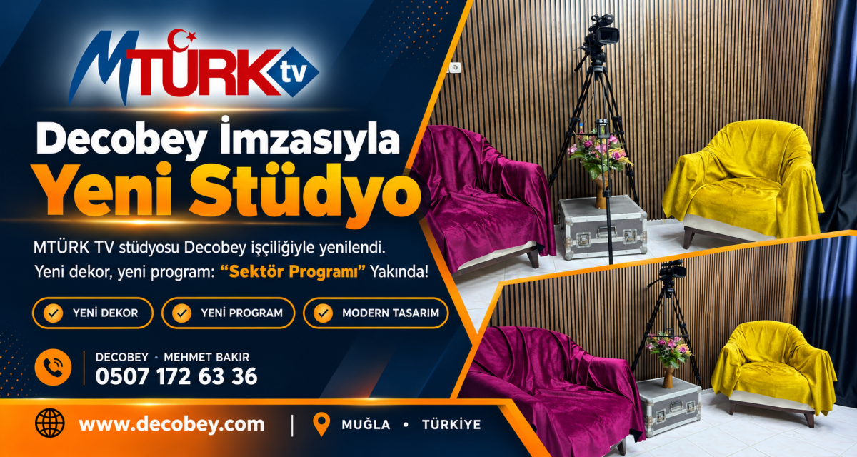 Muğla'nın Ekranı MTÜRK TV'den Yeni Stüdyo Hamlesi: Mimarı Decobey Oldu