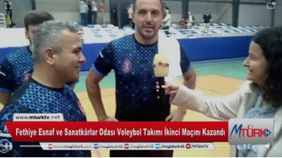Fethiye Esnaf ve Sanatkârlar Odası Voleybol Takımı İkinci Maçını Kazandı